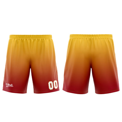 Custom Red Yellow Basketball Jersey Uniform Suit Printed Your Logo Name Number