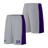 Custom Gray Purple Basketball Jersey for Men Women Adult Youth Stitched Name Number Logo