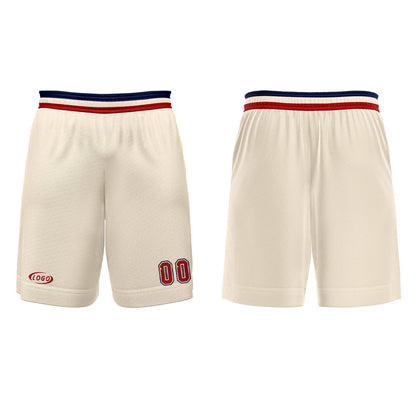 Custom Beige Red Blue Basketball Jersey Uniform Suit Printed Your Logo Name Number