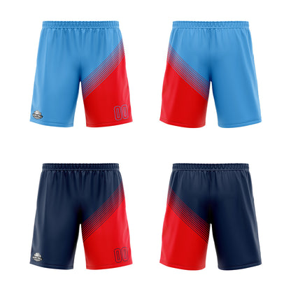Custom Blue Red Reversible Basketball Suit for Adults and Kids Personalized Jersey