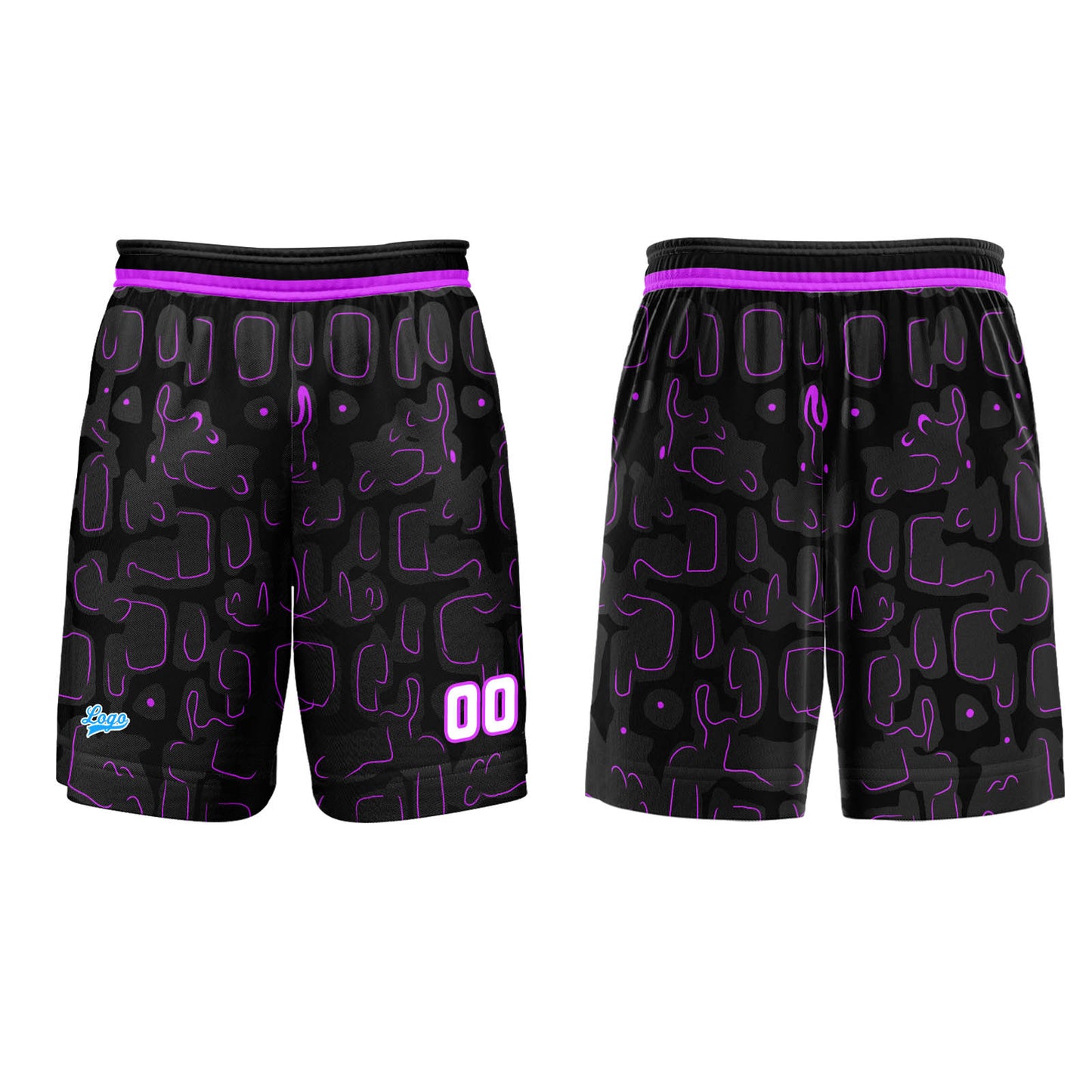 Custom Black Purple Basketball Jersey Uniform Suit Printed Your Logo Name Number