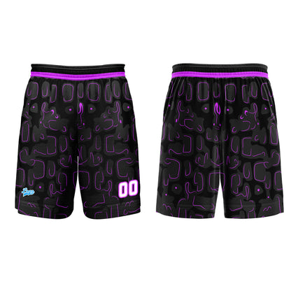 Custom Black Purple Basketball Jersey Uniform Suit Printed Your Logo Name Number