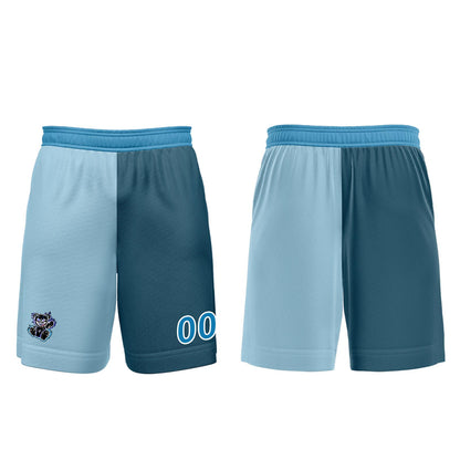 Custom Light Blue Dark Blue Soccer Uniform Jersey Kids Adults Personalized Set Jersey Shirt