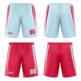 Custom Red Light Red Reversible Basketball Suit for Adults and Kids Personalized Jersey