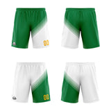 Custom Green White Reversible Basketball Suit for Adults and Kids Personalized Jersey