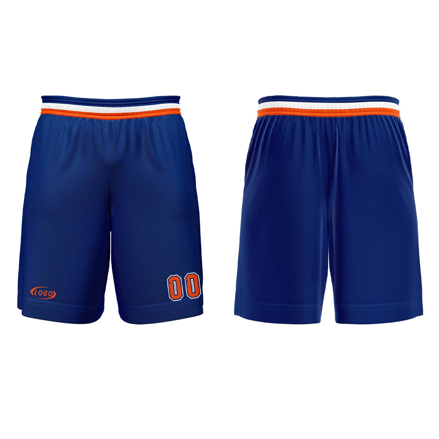 Custom Blue Orange White Basketball Jersey Uniform Suit Printed Your Logo Name Number