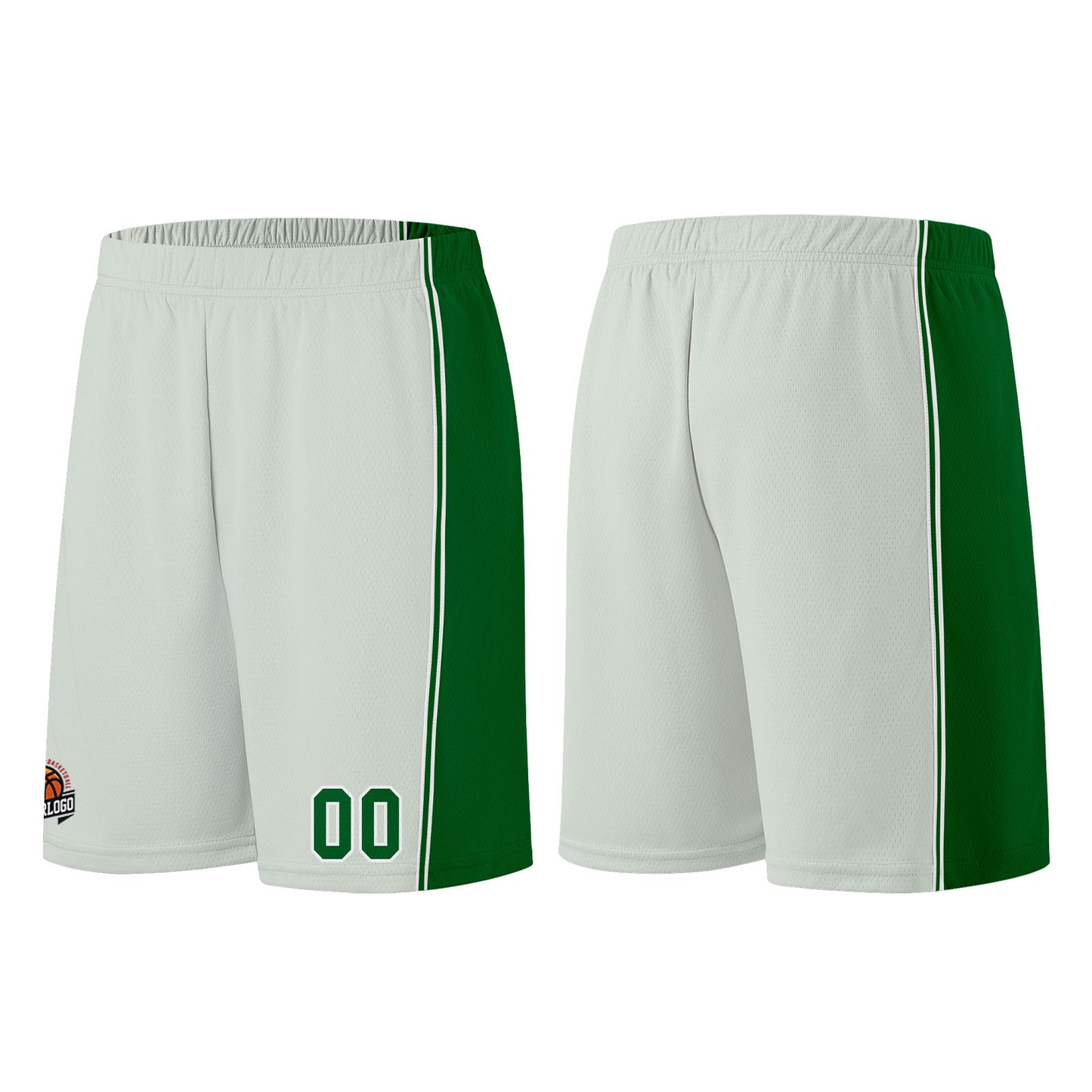 Custom Gray-Green Basketball Jersey for Men Women Adult Youth Stitched Name Number Logo