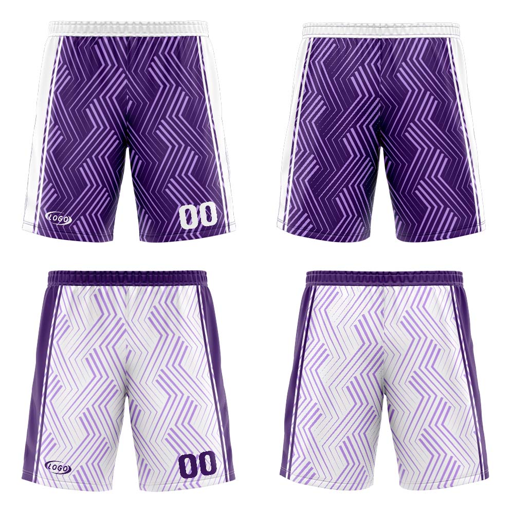 Custom Purple White Reversible Basketball Suit for Adults and Kids Personalized Jersey
