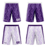 Custom Purple White Reversible Basketball Suit for Adults and Kids Personalized Jersey