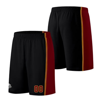 Custom Black Burgundy Yellow Basketball Jersey for Men Women Adult Youth Stitched Name Number Logo