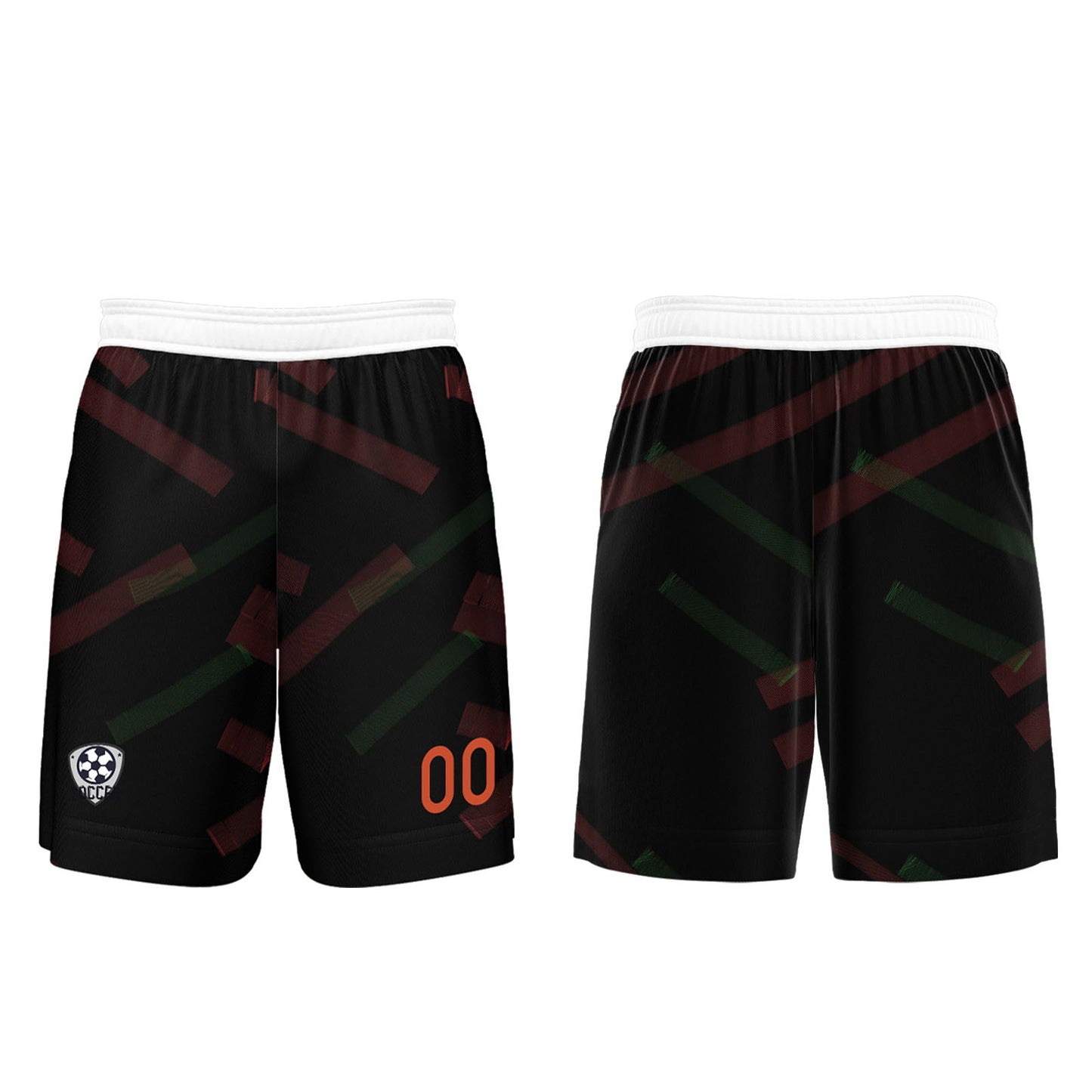 Custom Black Orange Red Soccer Uniform Jersey Kids Adults Personalized Set Jersey Shirt