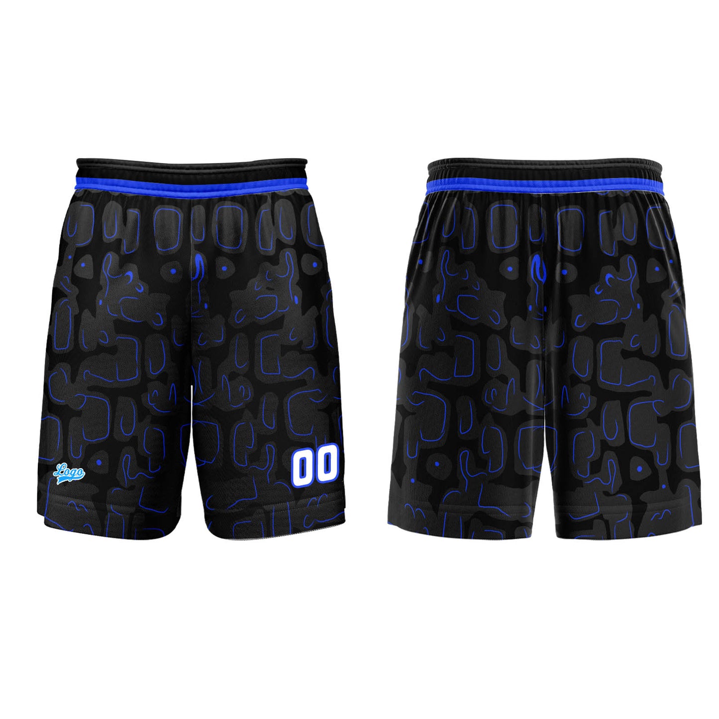 Custom Black Azure Basketball Jersey Uniform Suit Printed Your Logo Name Number