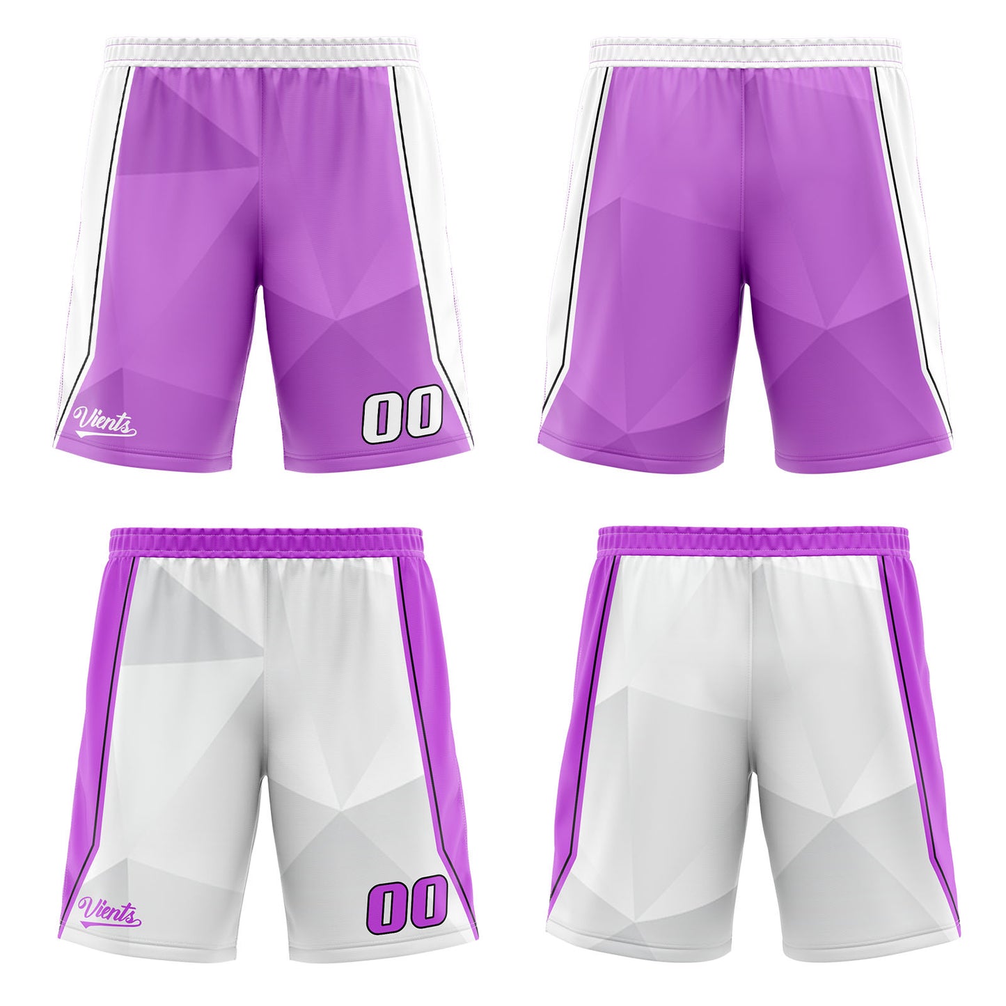 Custom Purple White Reversible Basketball Suit for Adults and Kids Personalized Jersey