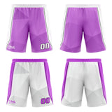 Custom Purple White Reversible Basketball Suit for Adults and Kids Personalized Jersey