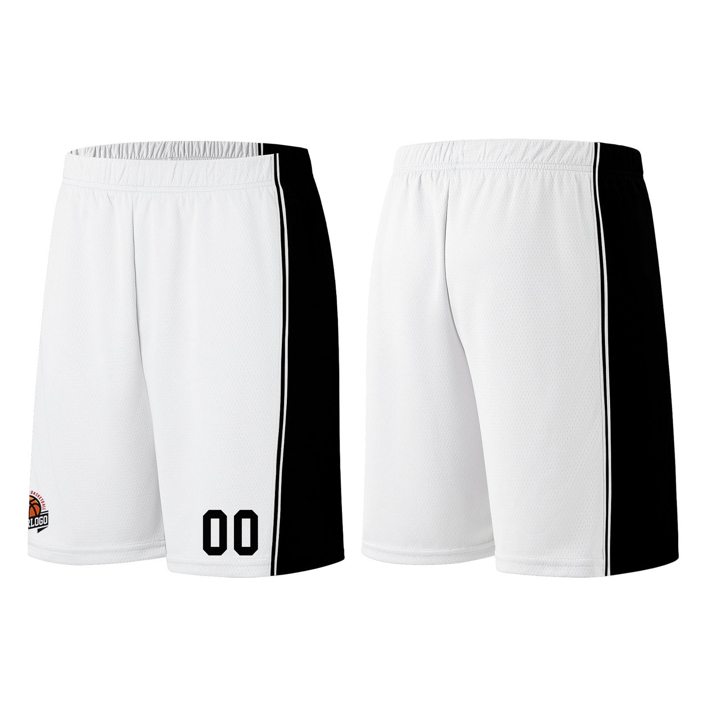 Custom White-Black Basketball Jersey for Men Women Adult Youth Stitched Name Number Logo