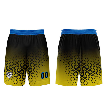 Custom Yellow Blue Uniform Jersey Kids Adults Personalized Set Jersey Shirt