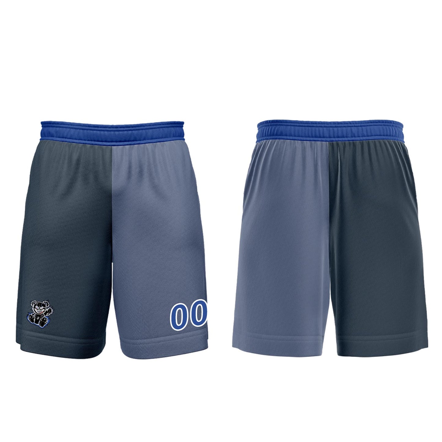 Custom Gray Blue Soccer Uniform Jersey Kids Adults Personalized Set Jersey Shirt