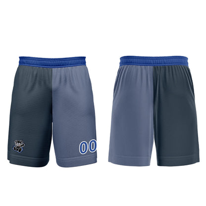 Custom Gray Blue Soccer Uniform Jersey Kids Adults Personalized Set Jersey Shirt