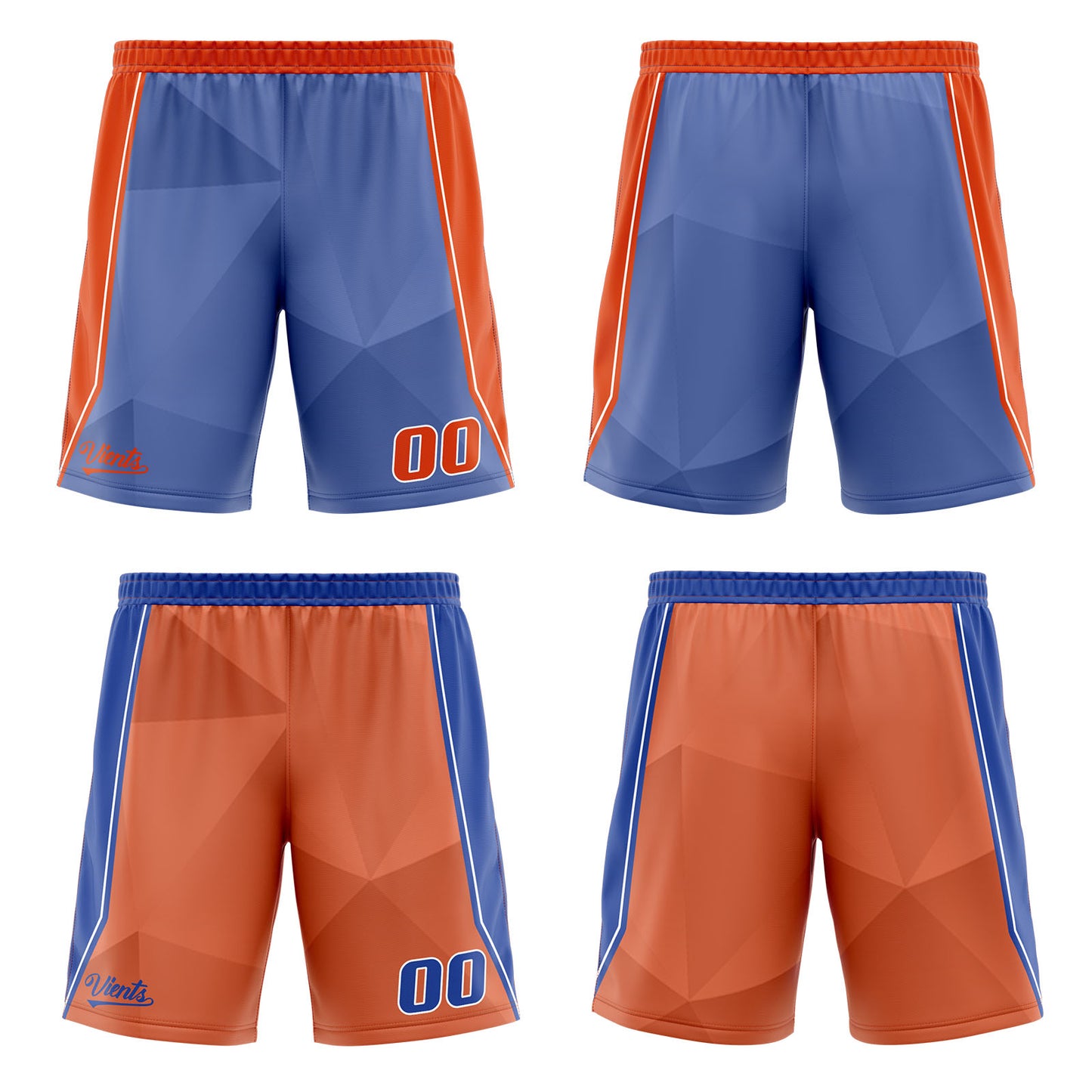 Custom Blue Orange Reversible Basketball Suit for Adults and Kids Personalized Jersey