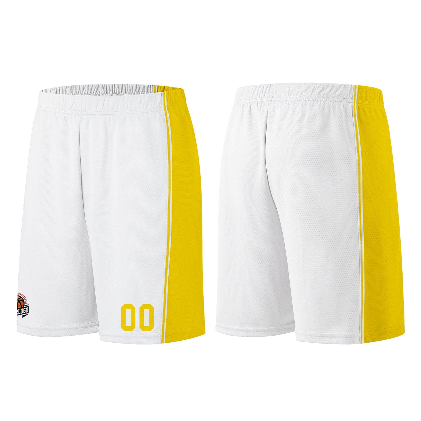 Custom White-Yellow Basketball Jersey for Men Women Adult Youth Stitched Name Number Logo