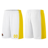 Custom White-Yellow Basketball Jersey for Men Women Adult Youth Stitched Name Number Logo