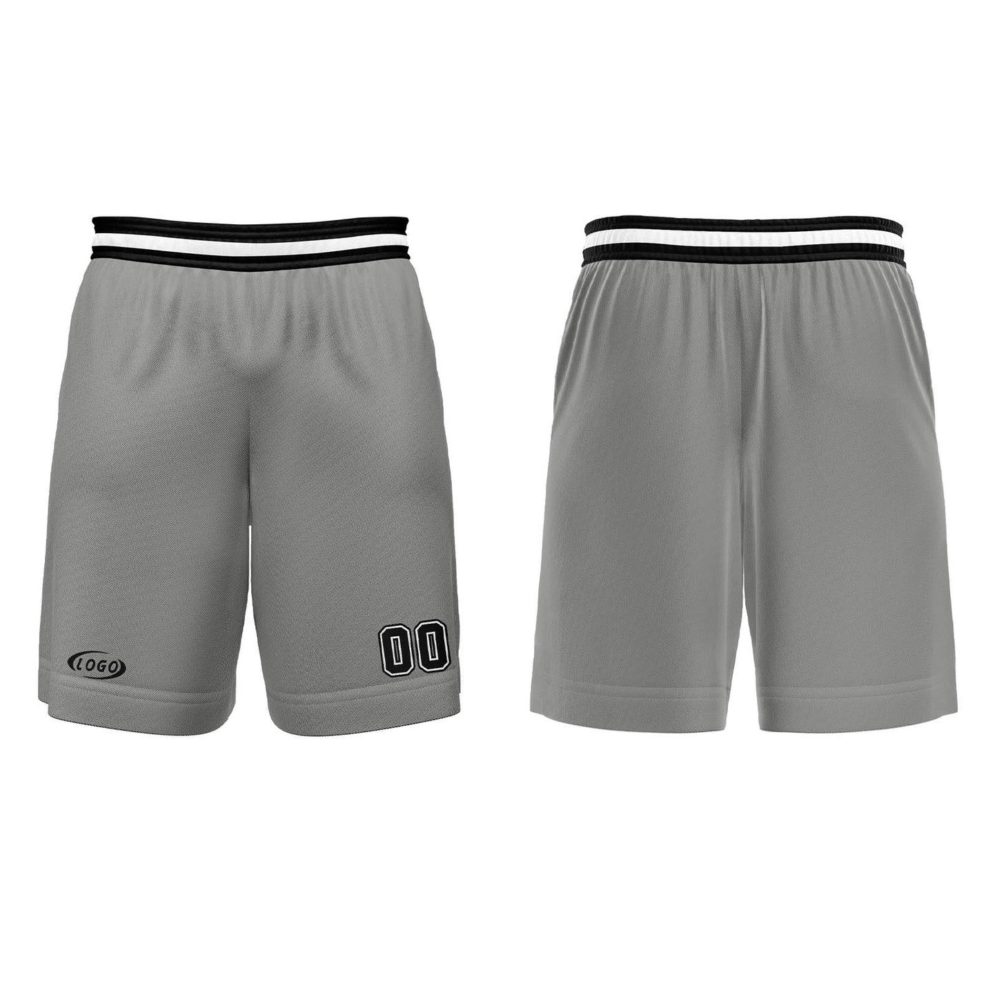 Custom Grey Black White Basketball Jersey Uniform Suit Printed Your Logo Name Number