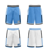 Custom Blue White Reversible Basketball Suit for Adults and Kids Personalized Jersey