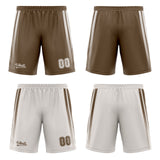 Custom Dull Brown Grey Reversible Basketball Suit for Adults and Kids Personalized Jersey