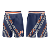 Custom Blue Orange Basketball Jersey Uniform Suit Printed Your Logo Name Number