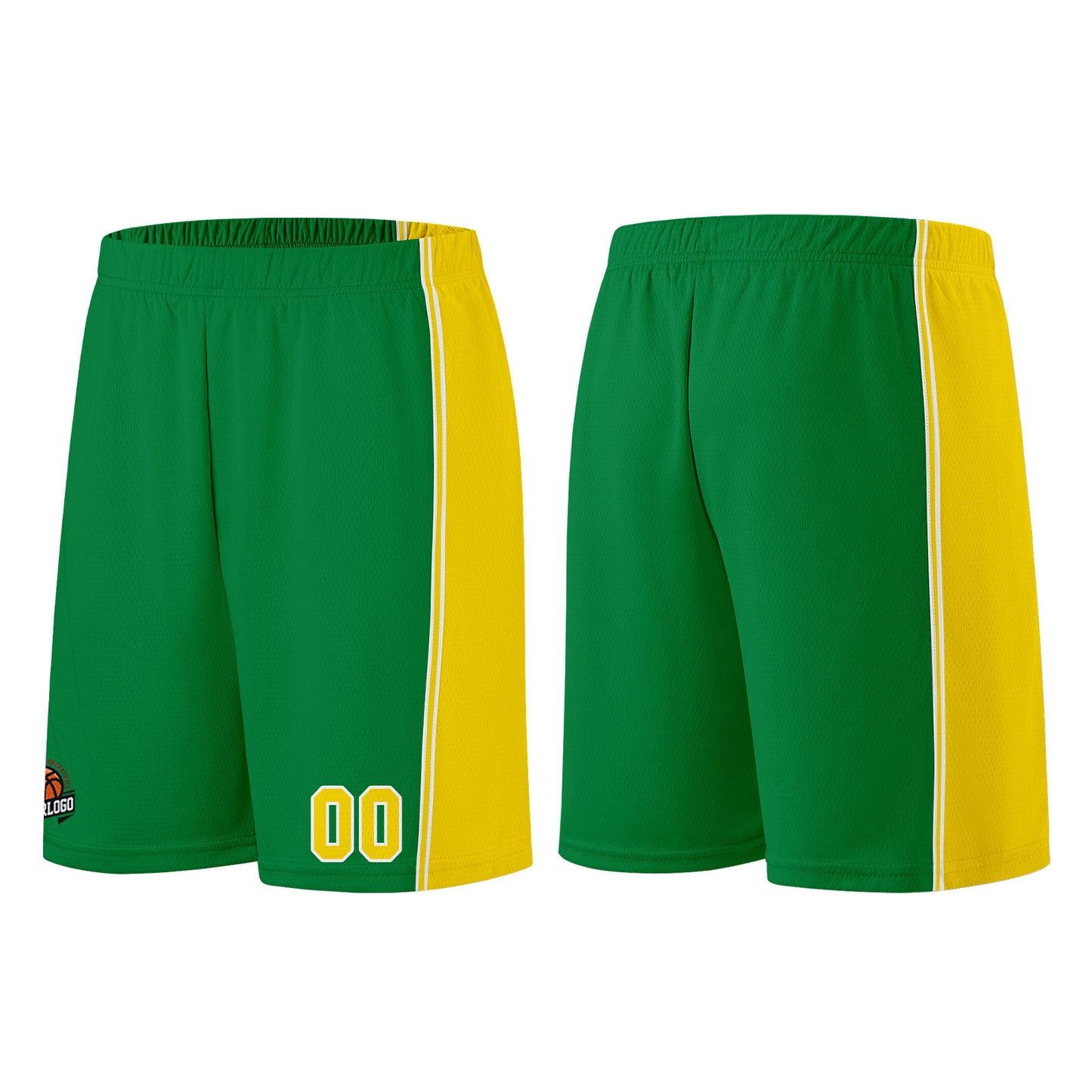 Custom Kelly Green Yellow Basketball Jersey for Men Women Adult Youth Stitched Name Number Logo