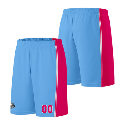 Custom Light Blue Hot Pink Basketball Jersey for Men Women Adult Youth Stitched Name Number Logo