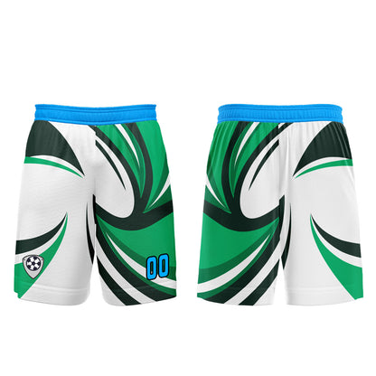 Custom White Green Uniform Jersey Kids Adults Personalized Set Jersey Shirt