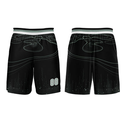Custom Black Aqua Basketball Jersey Uniform Suit Printed Your Logo Name Number