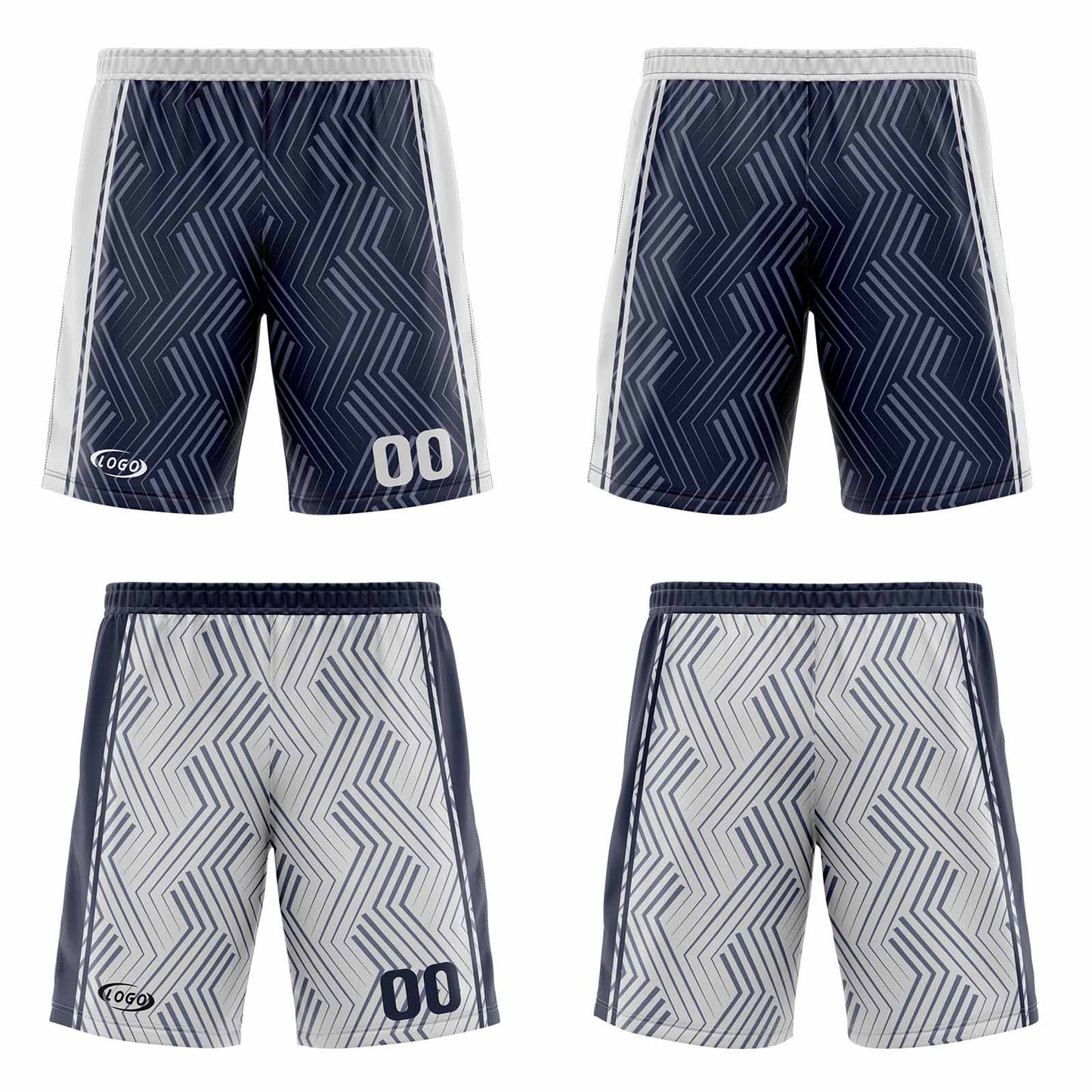 Custom Navy Grey Reversible Basketball Suit for Adults and Kids Personalized Jersey