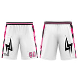 Custom White Pink Basketball Jersey Uniform Suit Printed Your Logo Name Number