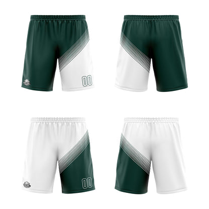 Custom Green White Reversible Basketball Suit for Adults and Kids Personalized Jersey