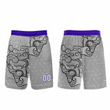 Custom Gray Purple Basketball Jersey Uniform Suit Printed Your Logo Name Number