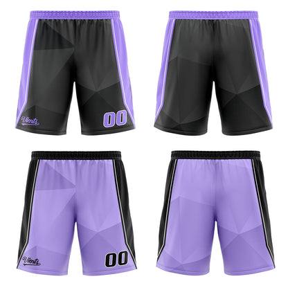 Custom Black Light Purple Reversible Basketball Suit for Adults and Kids Personalized Jersey
