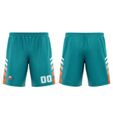 Custom Cyan Orange Basketball Jersey Uniform Suit Printed Your Logo Name Number