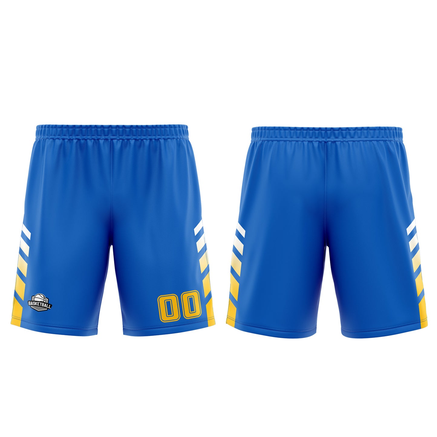 Custom Blue Yellow Basketball Jersey Uniform Suit Printed Your Logo Name Number