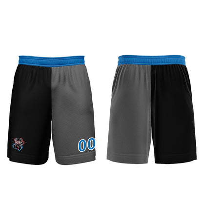 Custom Black Blue Soccer Uniform Jersey Kids Adults Personalized Set Jersey Shirt