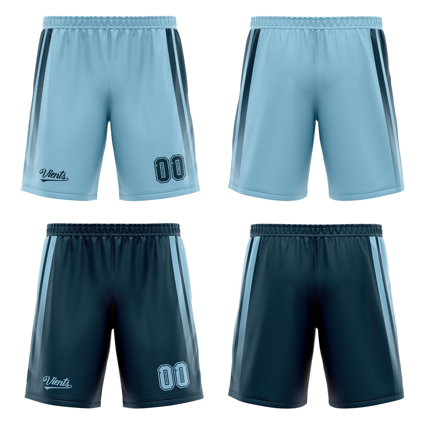 Custom Dull Green Blue Reversible Basketball Suit for Adults and Kids Personalized Jersey