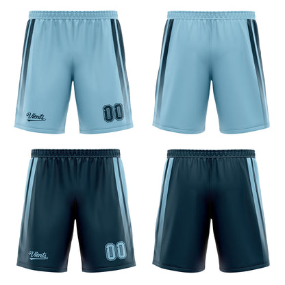 Custom Dull Green Blue Reversible Basketball Suit for Adults and Kids Personalized Jersey