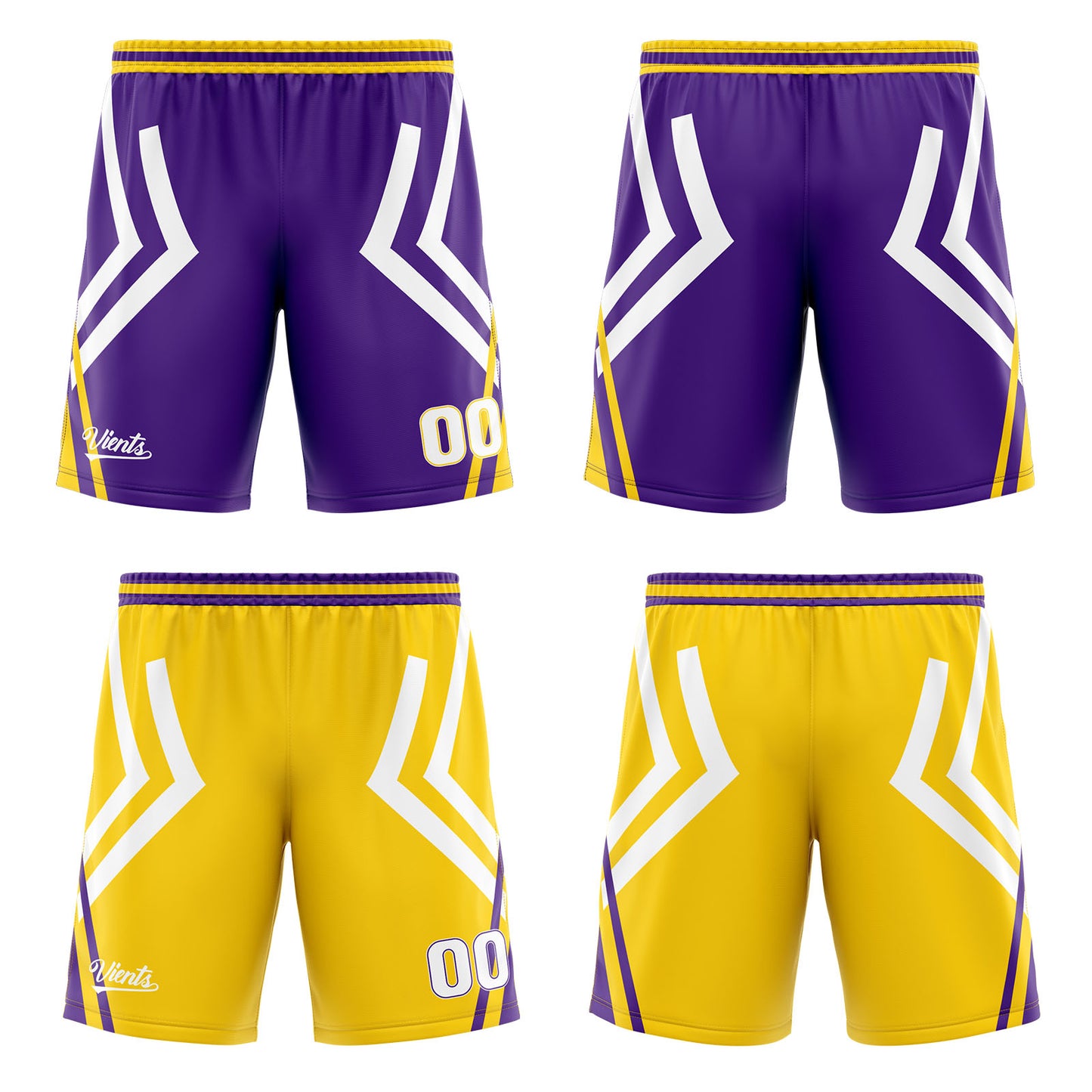 Custom Purple Yellow Reversible Basketball Suit for Adults and Kids Personalized Jersey