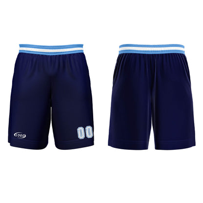Custom Navy Blue White Basketball Jersey Uniform Suit Printed Your Logo Name Number