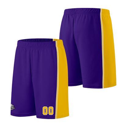 Custom Purple Yellow Basketball Jersey for Men Women Adult Youth Stitched Name Number Logo