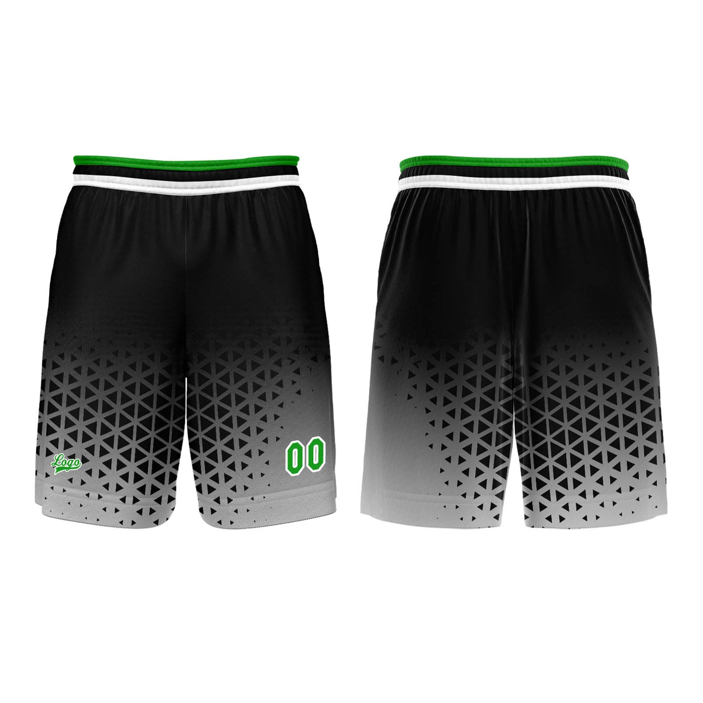 Custom Green White Basketball Jersey Uniform Suit Printed Your Logo Name Number