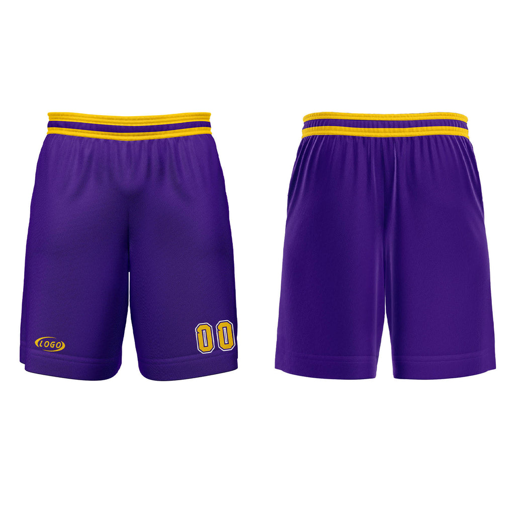 Custom Purple White Yellow Basketball Jersey Uniform Suit Printed Your Logo Name Number