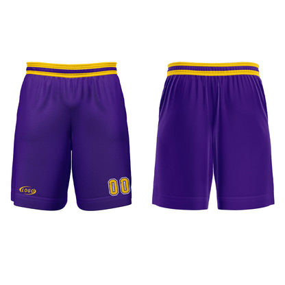 Custom Purple White Yellow Basketball Jersey Uniform Suit Printed Your Logo Name Number