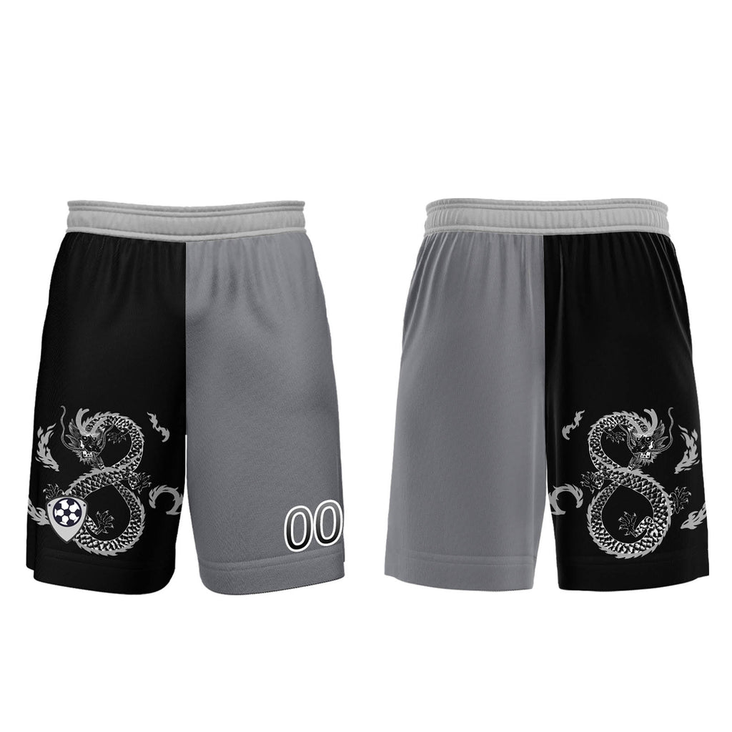 Custom Black Gray Uniform Jersey Kids Adults Personalized Set Jersey Shirt